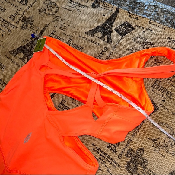 Free People Movement NWT! Orange Transcend Limits Onesie Size S - Picture 14 of 17